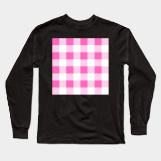 Pink checks Long Sleeve T-Shirt